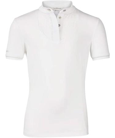 Lemieux Shirt with Soft Stretch Equestrian Riders Sport Top - White - (9-10 Years)
