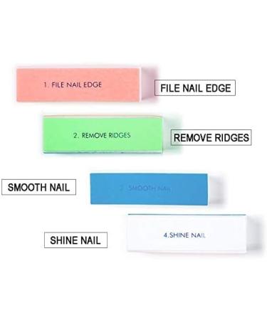 WEILUSI Nail Files and Buffers - 4-in-1 Shiny Buffer Block Sanding Polisher, Manicure Tools Kit - 2Pcs - Buy Online on GoSupps.com