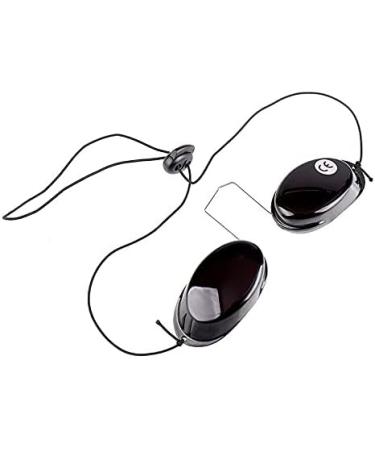 Opaque UV Eye Protection Goggles Glasses Eyeshields with Case for Indoor Sunbed Tanning Bed Light Therapy - Buy Online on GoSupps.com