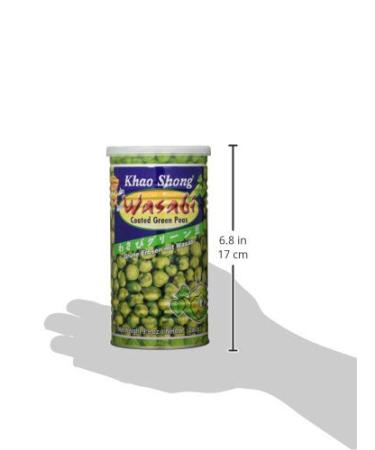 Khao Shong Wasabi Green Peas - Crispy Low-Fat Snack | 280g Can (1 Pack) - Healthy Alternative to Nuts - Buy Online on GoSupps.com
