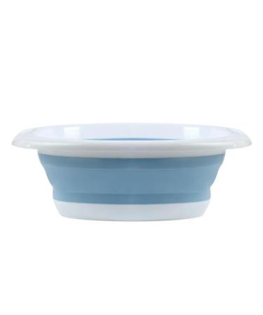 Foldable Washing Up Bowl - Portable Washing Basin - Space Saving Plastic Washtub(Gray-Small)