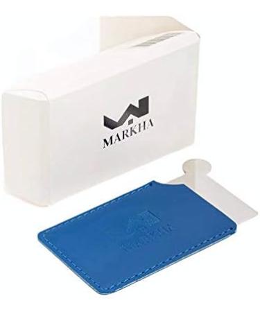 MARKHA Unbreakable Stainless Steel Pocket Mirror for Men and Women - Portable, Rectangular Design in Blue - Buy Online on GoSupps.com