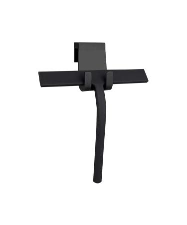 FEAWUS 9inch Shower Squeegees Black Squeegees for Glass Doors Bathroom Window Squeegee Silicone Shower Squeegee with Hook