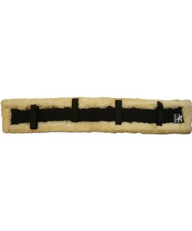 Engel Reitsport Breastplate pad made of lambskin (driving sport) fabric black fur med. (Brubla) 4 sizes to choose from 100x14 cm
