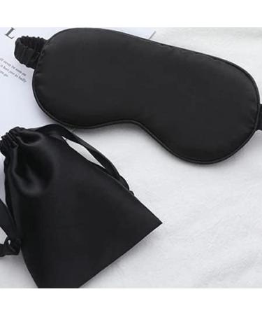 Women Imitated Silk Sleeping Mask - Travel Eye Patch (Black) | Luxurious Comfort for Restful Sleep - Buy Online on GoSupps.com