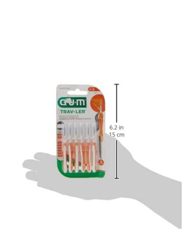 Gum Cep Interdent Viaje 0.9 Cylinder 1412 - 6 Pieces Pack | Orange Interdental Brushes for Travel | International Shipping Available - Buy Online on GoSupps.com