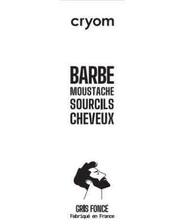  Cryom CRYOM - Temporary Color Concealer for Beard Eyebrow and Hair Brush Bottle 5ml Cosmetic and Makeup for Men No.02: Dark Grey - Buy Online on GoSupps.com
