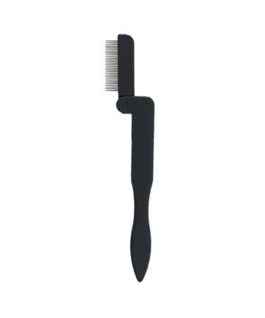 Aiweijia Folding Eyelash Comb eyelash separator tool eyebrow comb Eyebrow Mascara Brush Lash Comb Makeup Brush for Women & Girls Beauty Accessory Black