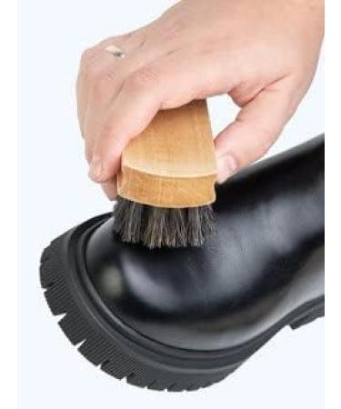 Shoe Polishing Brush With Wooden Handle High Shine Polish Buffing Brushes For Traditional Colour With Natural Bristles Ideal For Leather Shoes Boots Suede and Canvas - Buy Online on GoSupps.com