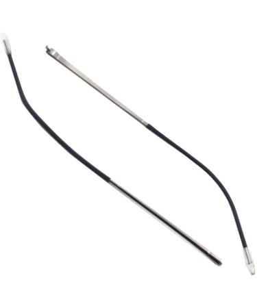 VekkEr Replacement for Glasses Temples 1 Pair of Glasses Replacement Temples Temples with Thin Metal Frame Silver