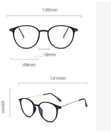 Zhuyiqz Comfort Computer Readers Glasses | Anti-Blue Light Round Reading Glasses for Men & Women | Glare-Free & Flat Light Mirror in C5 +0.00 - Buy Online on GoSupps.com
