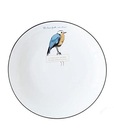 Fruit Bowl Ceramic White Cartoon Deep Dish Fruit Salad Fruit Steak Baked Rice Sushi Plate Dessert Tableware Kitchen Plates Dinnerware Fruit Dish (Color : 4)