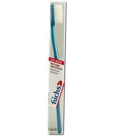 Fuchs Pure Natural Bristle Record V Adult Medium Toothbrush - 5 Pack - Buy Online on GoSupps.com