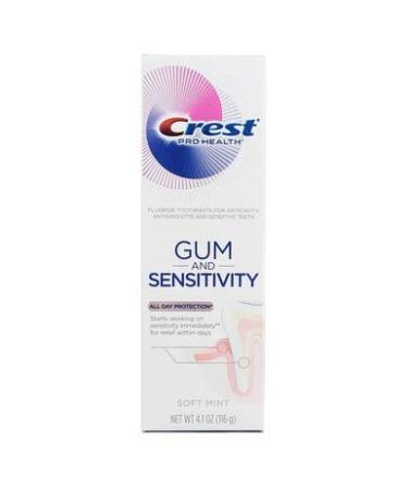 Crest Pro Health Gum & Sensitivity Toothpaste - Soft Mint 4.1 oz (116 g) | Fluoride Formula for Healthy Gums - Buy Online on GoSupps.com