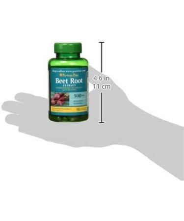 Puritans Pride Beet Root Extract 500mg - 90 Count | Natural Nitric Oxide Booster - Buy Online on GoSupps.com