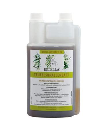 Estella devil clawen juice |1000 ml |Liquid supplementary feed for horses |Innovative support for the horse's joint metabolism |African devil's claw