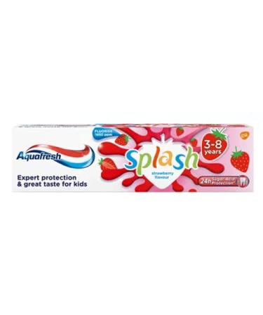 Aquafresh Kids Splash Strawberry Toothpaste 50ml - Buy Online on GoSupps.com