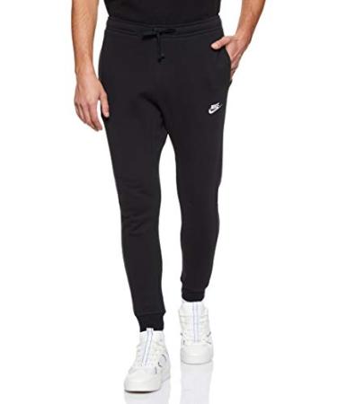 Men's Nike Sportswear Club Jogger Sweatpant Large Black/White