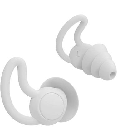 Sleep earplugs Silicone Ear Plugs Ear Plugs 2PCS/Set 3 Layer Soft Silicone Sleeping Ear Plugs Noise Reduction Earplugs Sound Insulation Plugs for Sleep Study (Color (Color : Bianco)