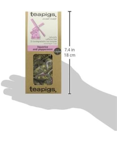Teapigs Liquorice Peppermint Tea 15ct - Single Pack of 15 Teabags - Buy Online on GoSupps.com