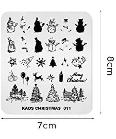 Christmas Cartoon Nail Art Stamping Plate | Snowman, Tree, Candle Pattern | DIY Manicure Print Tool - Buy Online on GoSupps.com