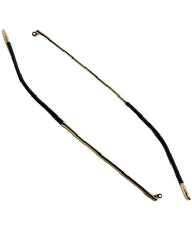 LUBrel Eyeglass Legs Eyeglass Temples 1 Pair Vintage Metal Frame Replacement Temples for Eyeglasses Gold