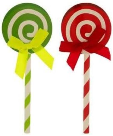 Red & Green Lollipop Cupcake Toppers - Decorate 12 Cupcakes with Christmas Picks! - Buy Online on GoSupps.com