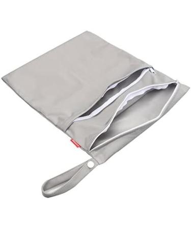 Damero Set of 3Â Changing Bags with Reusable Fabric Waterproof Wetbag Wipes Storage Organiser Bag Gray - Buy Online on GoSupps.com