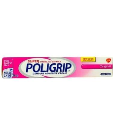 SUPER POLIGRIP Denture Adhesive Cream Original 2.40 oz - Long Lasting Hold for Secure Dentures | Worldwide Shipping - Buy Online on GoSupps.com