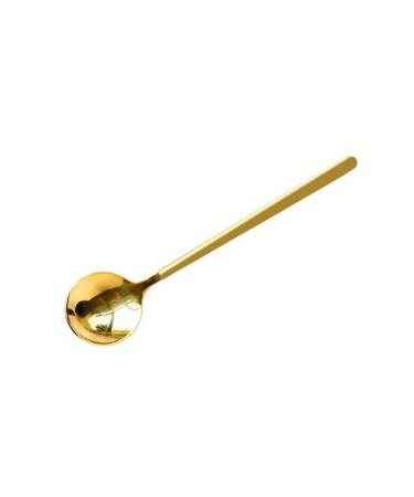 2 PCs Simple Design Deserts Spoons Portable Coffee Tableware Spoons D03