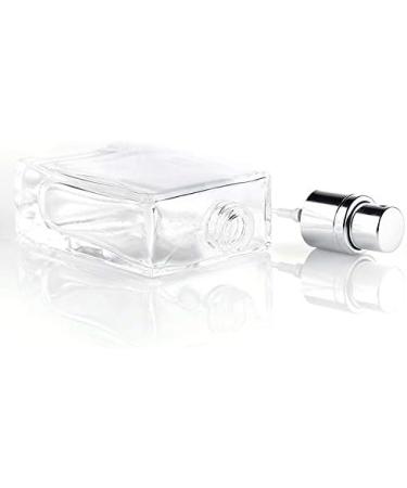 30ml Empty Glass Perfume Spray Bottle Atomizer - Refillable Transparent Rectangular Design for Travel & Home Use - Buy Online on GoSupps.com