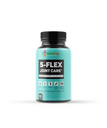 HerbaCap 5-Flex Joint Care Joint and Body Support: Collagen Peptide Supplement Men and Women