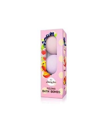 Dairy Fun bath bombs sparkling strawberry peach 1 pack (3 x 100 g)