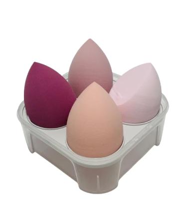 Makeup Blending Sponge 4 Ct/Pk Perfect for Liquid Foundation Cream Powder and Other Cosmetic Application (Rosy Dawn)