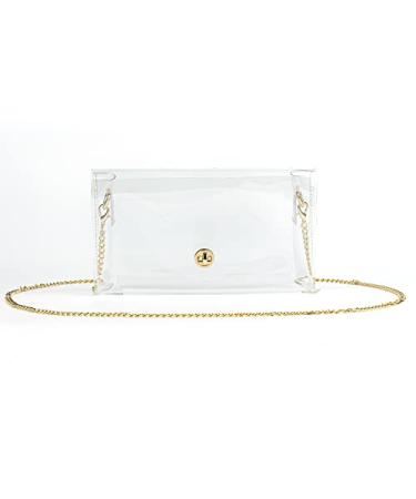Didida Clear Purse, See Through Transparent Crossbody Bag with an Extra Small Bag,Clear Bags for Women Stadium Approved