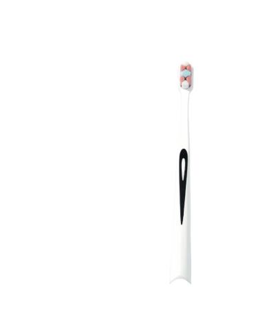 Oral hygiene care fancy three -colored ultra -colored hair environmentally friendly portable travel toothbrush fiber with box support (color: white)