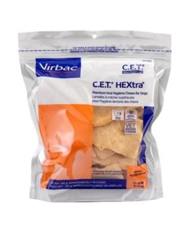 Hextra Premium Oral Hygiene Chews for Dogs (1 Pouch) 11 to 25 lbs 30 Chews by Virbac