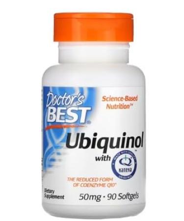 Doctor's Best Ubiquinol with Kaneka QH - 50mg 90 softgels | Cardiovascular Support and Natural Energy