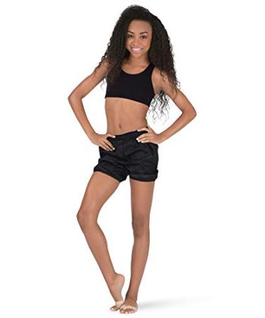 Body Wrappers Girls Ripstop Shorts,046BLKL,Black,Large