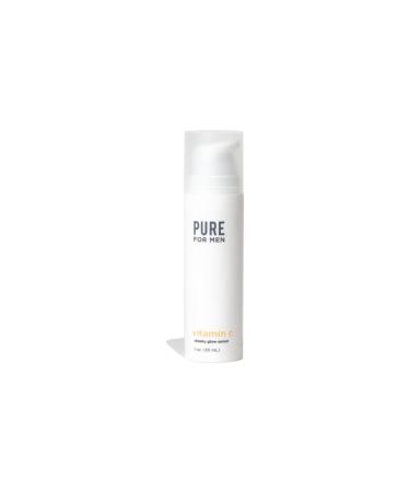 Pure For Men Gold Vitamin C Serum | Vegan Nourishes Brightens and Hydrates for Radiant Youthful Skin from Cheek to Cheek | Essential Oils & Ascorbic Acid | 1 oz.