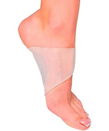 Soft Silicone Gel Arch Support Set for Flat Foot Pain Relief - 2 Pairs for Men and Women | Plantar Fasciitis Cushioned Sleeves with Arch and Heel Spurs Support - Buy Online on GoSupps.com