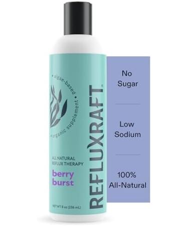 RefluxRaft Acid Reflux Therapy with Organic Alginate Pregnancy Safe Fast & Long-Lasting GERD & LPR Support Zero Sugar Gluten-Free Low Sodium Berry Burst 47 Gel Servings 8 OZ Bottle - Buy Online on GoSupps.com