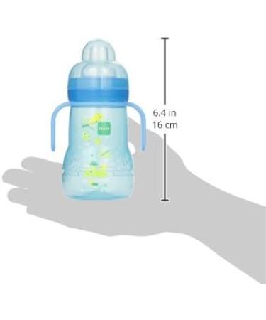 MAM Training Cup (1 Count) MAM Sippy Cup Drinking Cup for Babies With Spill-Free Spout and Non-Slip Handles For Boys 8 Ounces Blue 4+ Months Boy - Buy Online on GoSupps.com