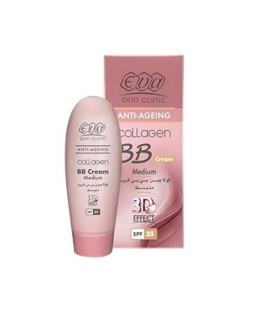 Eva Skin Collagen BB Cream Medium (1.69 oz / 50 ml) The Most Efficient Solution For Your Complexion It Provide You With 5 Instant Effects As Coverage & Absorbing Excess Oil