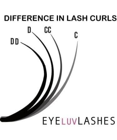 Silk Volume Lash Trays: DD Curl 0.07 12mm Semi Permanent Individual Eyelashes by Eyeluvlashes - Buy Online on GoSupps.com