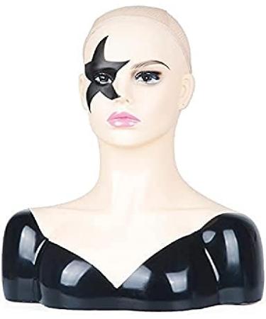 RuixFLR PVC Show Window Doll Head - Realistic Training Head for Hats Wigs Earrings & Jewelry Display - Buy Online on GoSupps.com