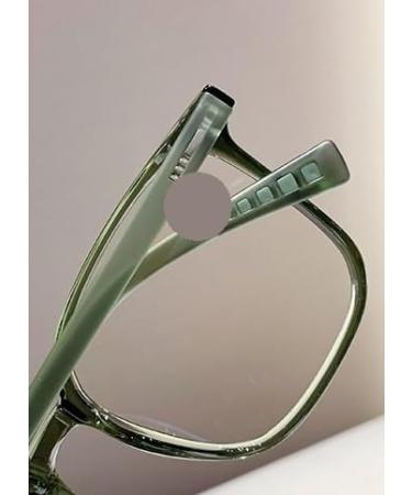Buy TR Square Large Frame Anti-Blue Light Eyeglasses | Lightweight Clear Vision Reading Glasses in Green | +350 Prescription - Buy Online on GoSupps.com