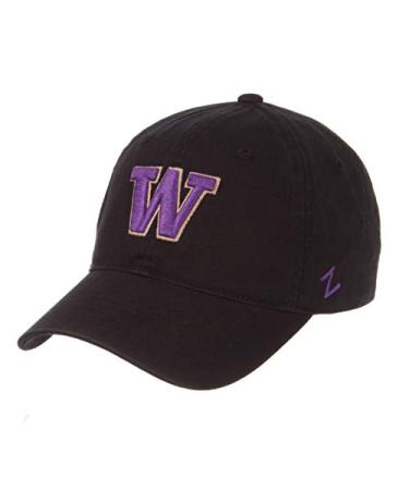 Zephyr Men's Adjustable Scholarship Hat Black Washington Huskies One Size Black