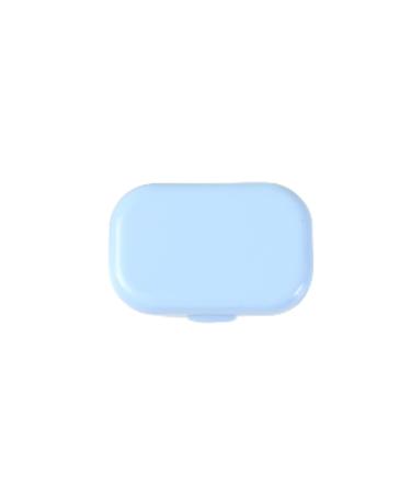 Herchr contact lens-storage box cute pocket mini contact lens container plain travel contact lens container for outdoor travel at home (blue 2)