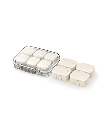 Pill Organizer Weekly A Set with 10 Small Pill Box WOWHOUSE Daily Pill Case Free Combination Use(Beige)